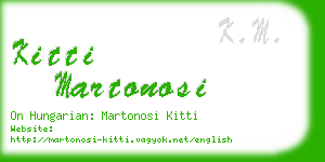 kitti martonosi business card